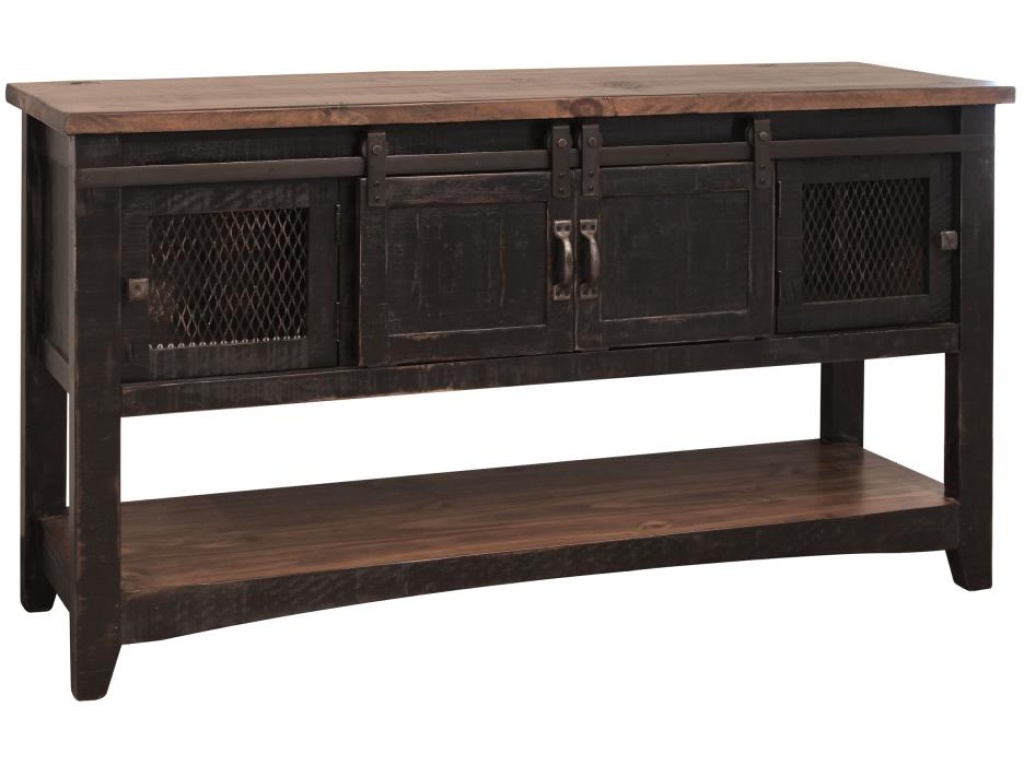 2 Sliding Doors, 2 Metal Mesh Doors Sofa Table - main image