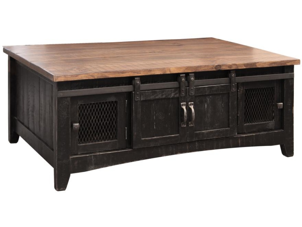4 Sliding Doors, 4 Metal Mesh Doors Cocktail Table - main image