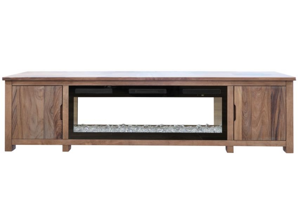 Natural Parota 93" Electric Fireplace - image 1