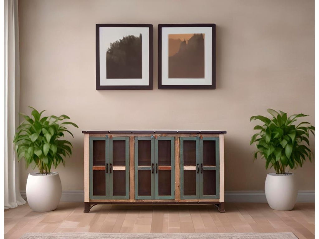 6 Iron Mesh Door 71" Console - image 1