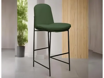 Wooden Frame & Metal Base, 30" Upholstered Barstool