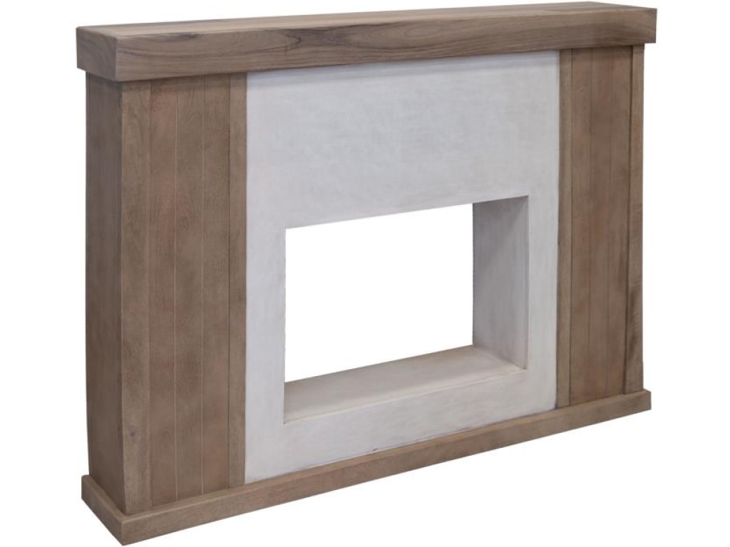 Natural Parota Electric Fireplace Console - image 2