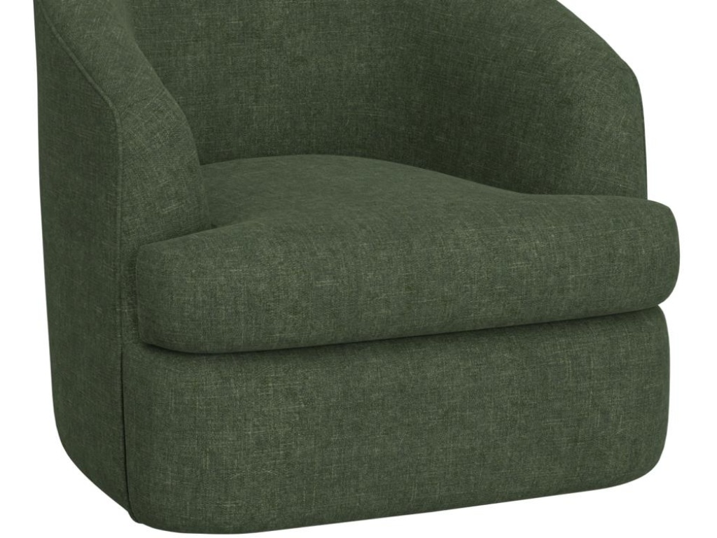 Wooden Frame & Metal Base, 360 Degree Swivel Accent Chair - image 2