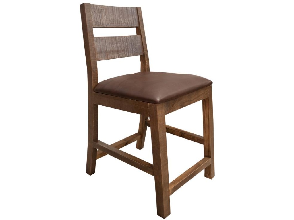 Faux Leather Seat 24" Barstool - main image