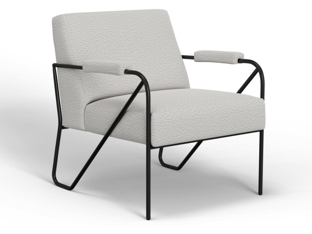 Wooden Frame & Metal Base, Armchair - main image