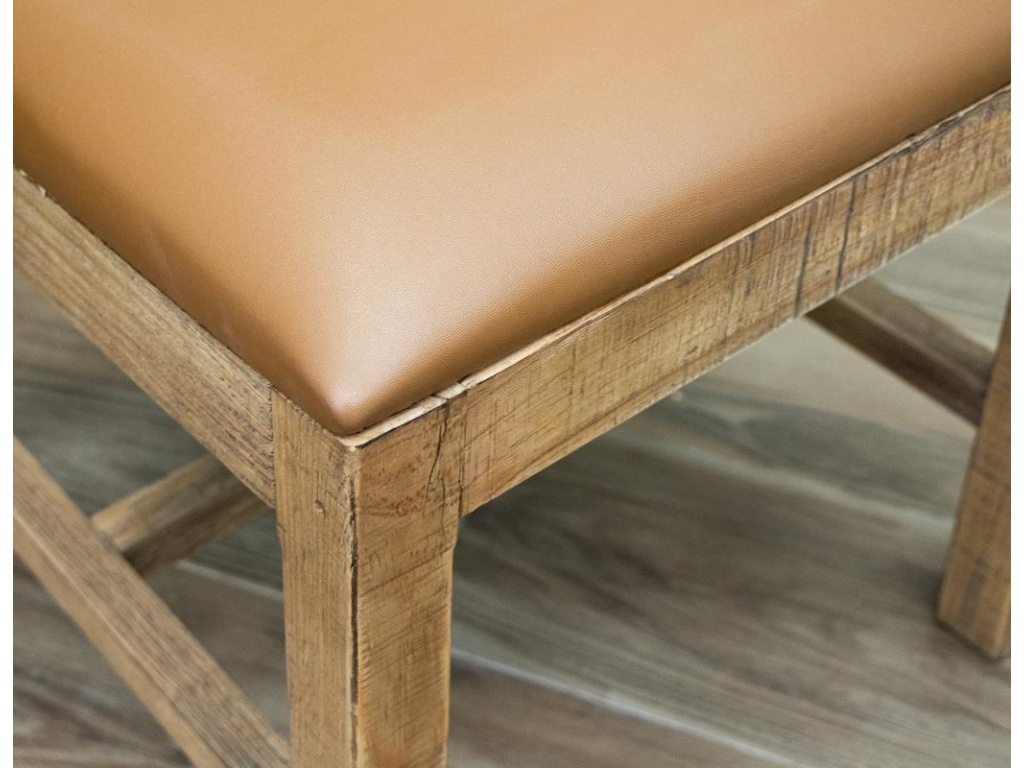 Upholstered Faux Leather Seat Chair - image 4