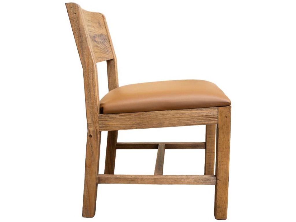 Upholstered Faux Leather Seat Chair - image 5