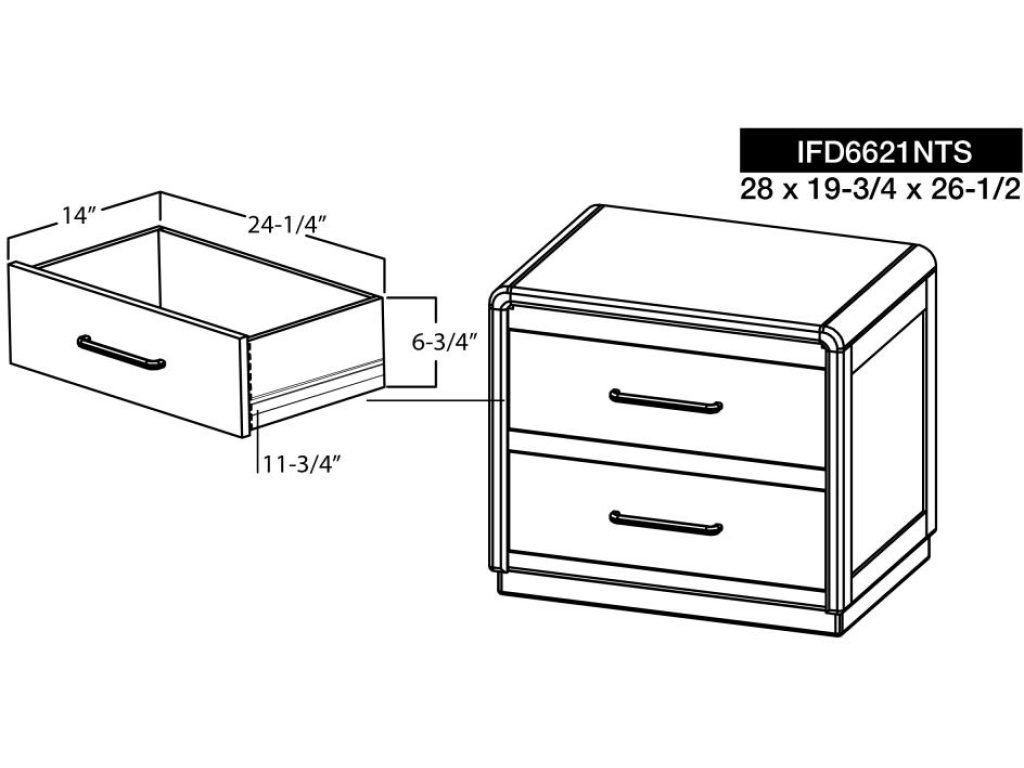 2 Drawer Nightstand - image 4