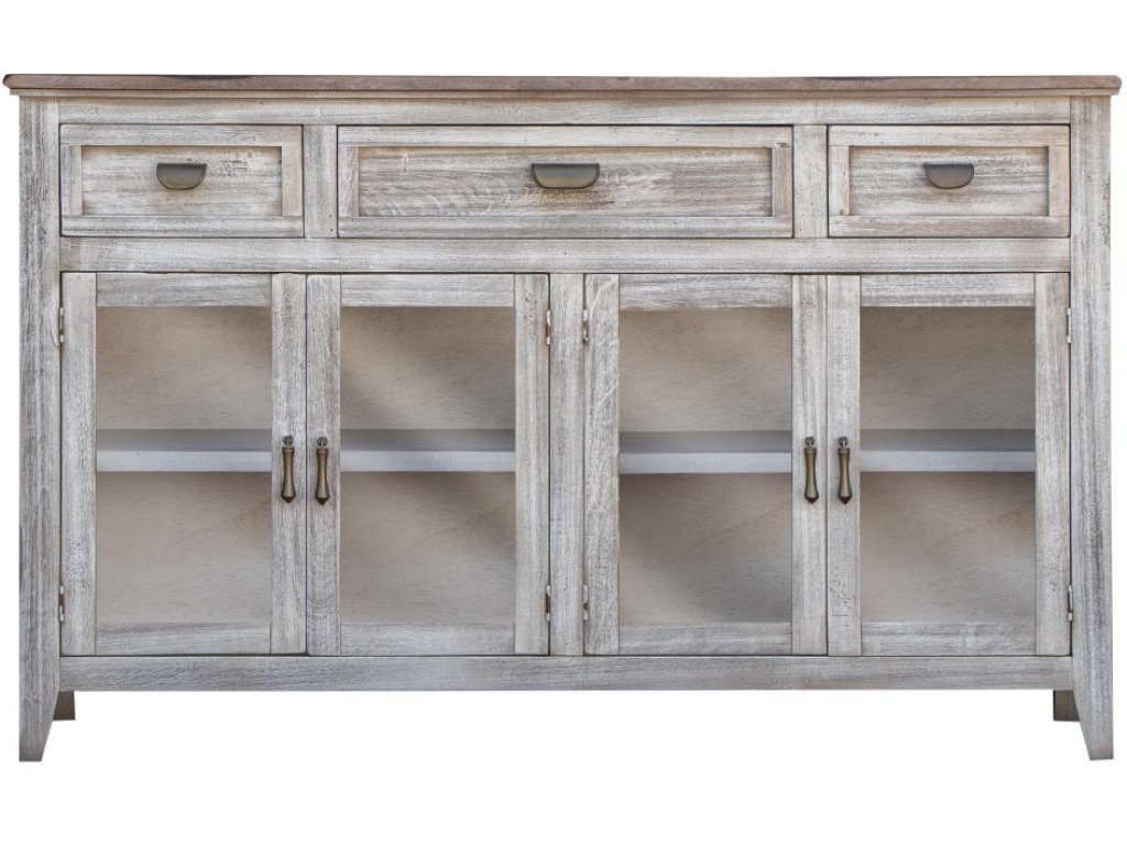 3 Drawer 4 Glass Door Console - main image
