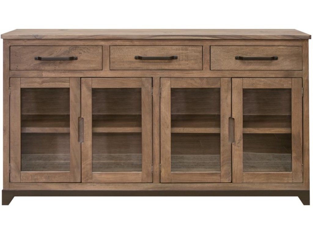 3 Drawer 4 Glass Doors Console - image 7