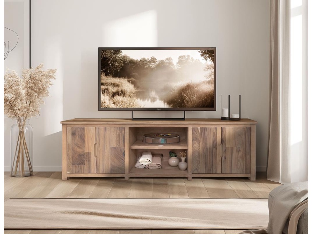 4 Door TV Stand 88" - image 2