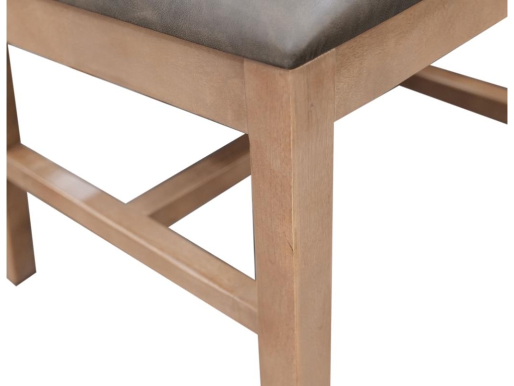 Upholstered Seat Wooden Chair - image 4