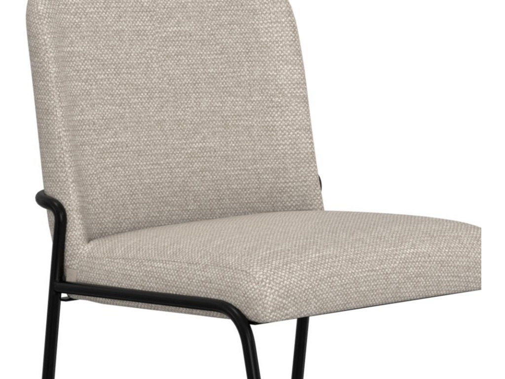 Wooden Frame & Metal Base, Upholstered Chair - image 4