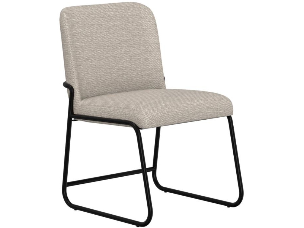 Wooden Frame & Metal Base, Upholstered Chair - main image