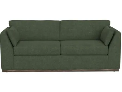 Sofa, Olive Fabric, Wooden Frame 90 x 38-1/2 x 36-1/2 - Alternative View