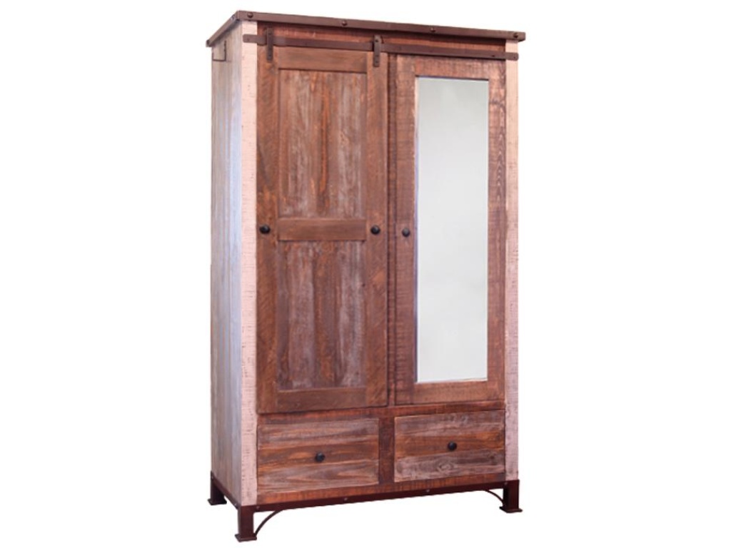 2 Drawer, 1 Sliding Door, 1 Mirror Door Armoire - main image