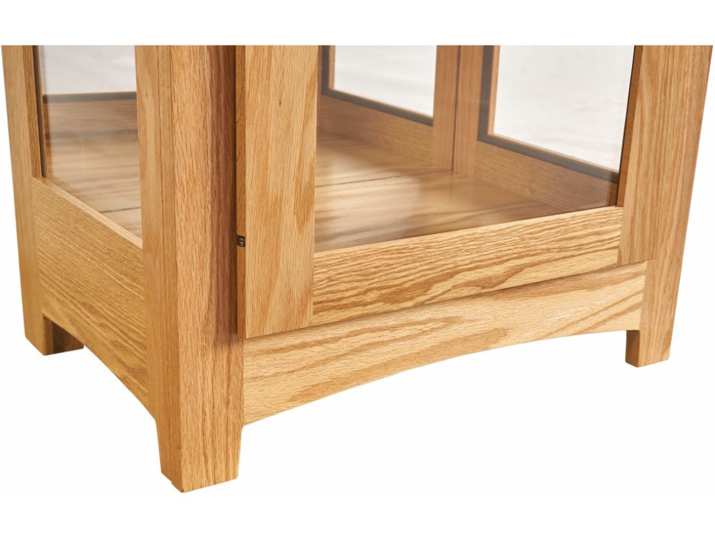 Genuine Oak Designs 2 Door Tall Curio Cabinet, alternate view 3