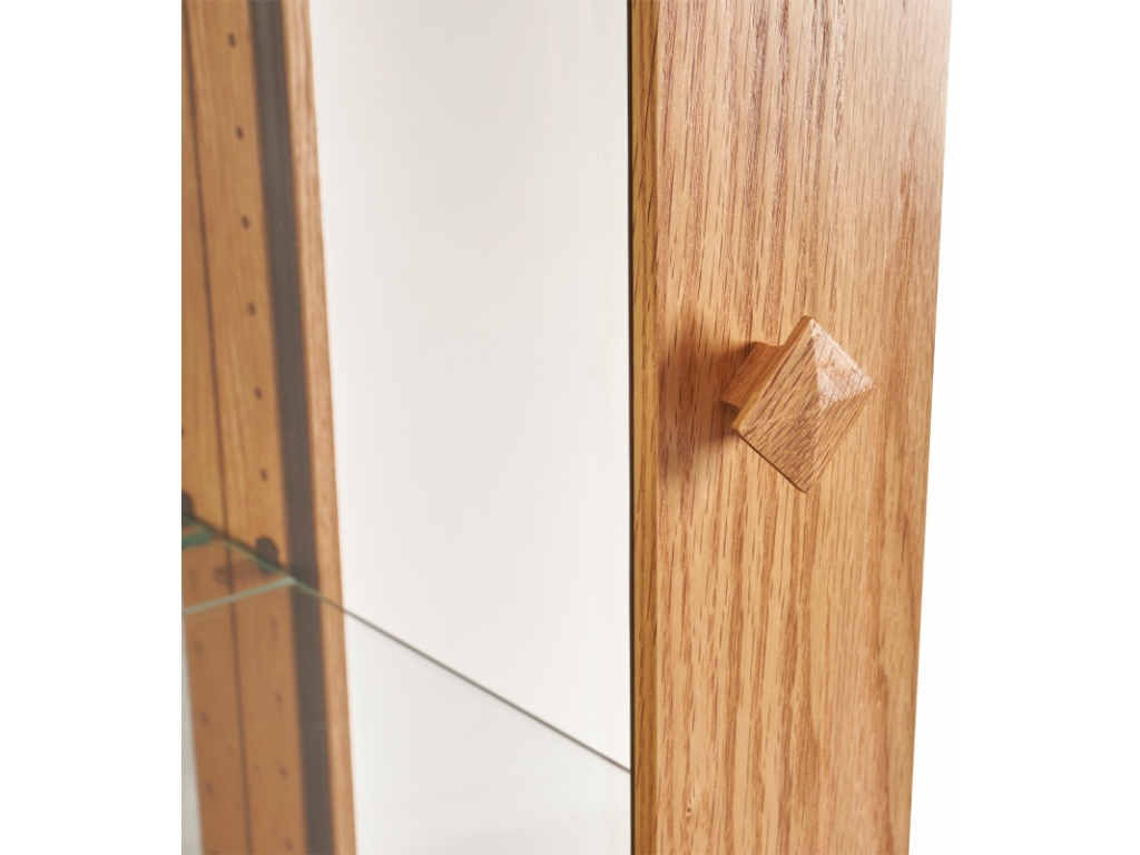 Genuine Oak Designs 2 Door Tall Curio Cabinet, alternate view 2