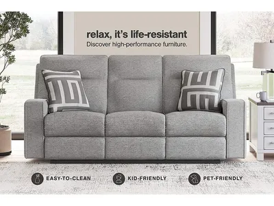 Biscoe Power Reclining Sofa and Loveseat - Alternative View