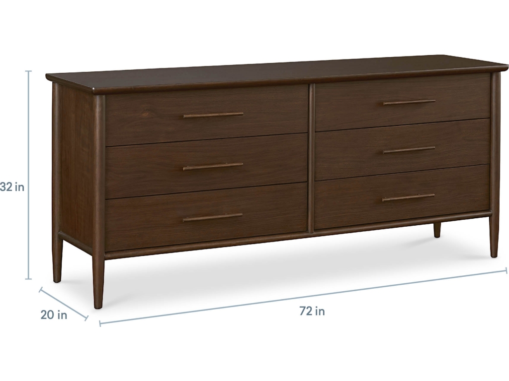 Copenhagen 6 Drawer Dresser - image 4