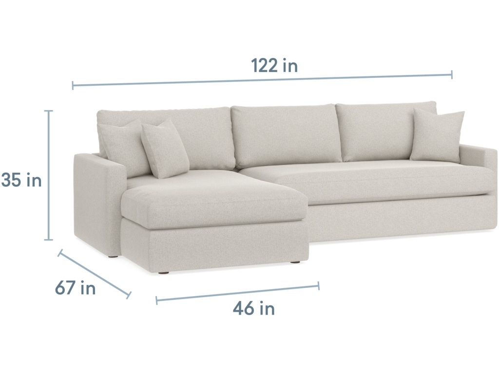 Allure Track Arm Bench Seat Chaise Sectional - image 1