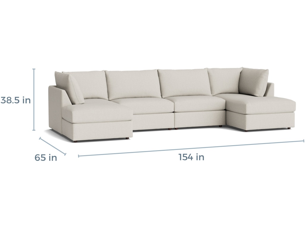 Beckham Modular Double Chaise Sectional - image 4