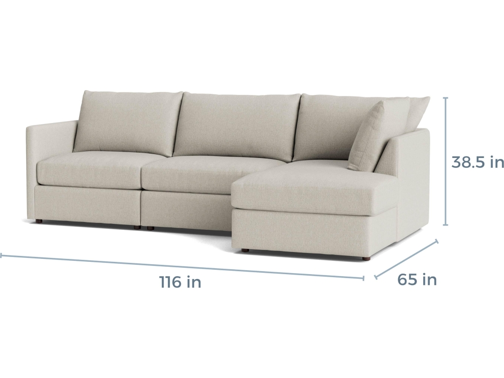 Beckham Thin Track Arm Modular Sofa with Ottoman - image 3