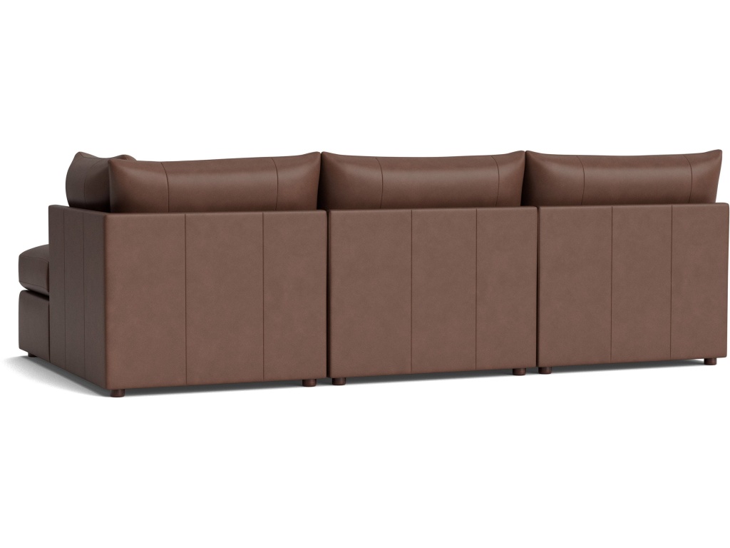 Beckham Leather Modular Chaise Sectional Sofa - image 4