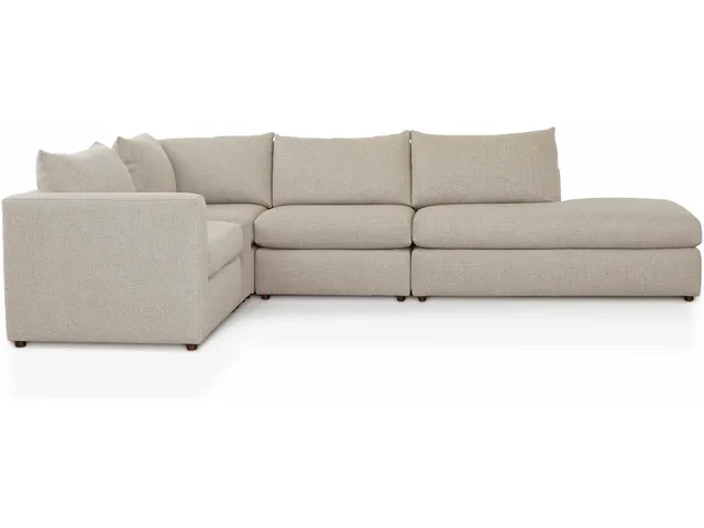 Beckham Bumper Modular Sectional With Console - Alternative View