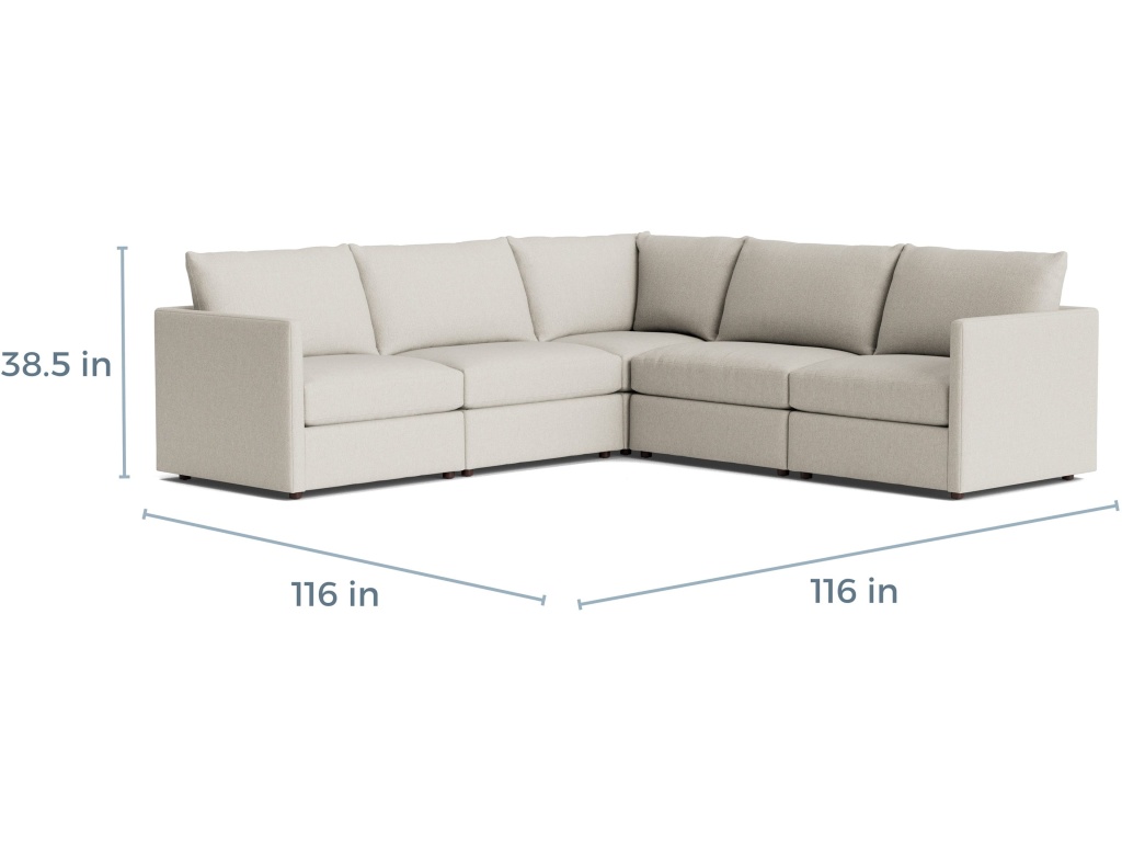 Beckham Thin Track Arm Modular L-Shaped Sectional - image 3