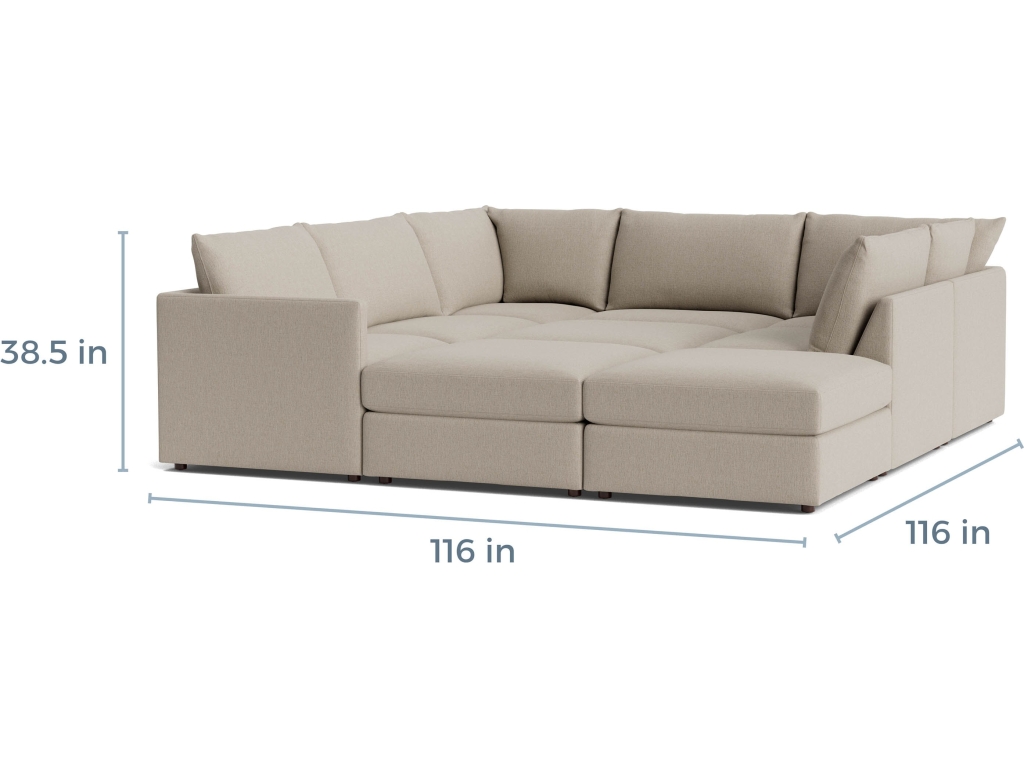 Beckham Thin Track Arm Modular Pit Sectional - image 3