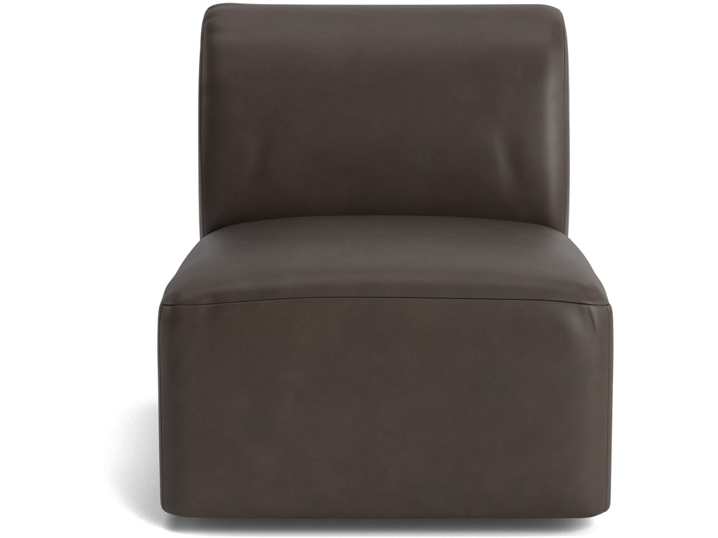 Clyde Leather Armless Swivel Chair - image 1