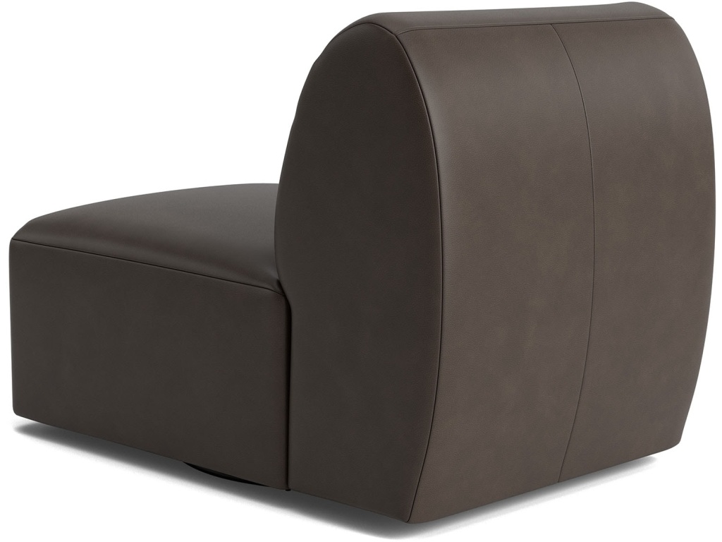 Clyde Leather Armless Swivel Chair - image 3