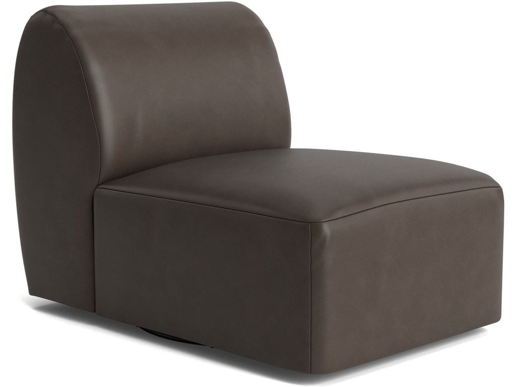 Clyde Leather Armless Swivel Chair - main image