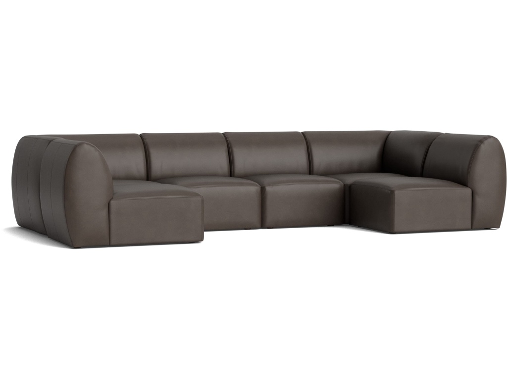Clyde Leather Modular U-Shaped Sectional - image 1