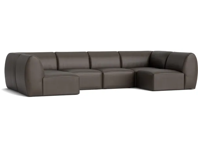 Clyde Leather Modular U-Shaped Sectional - Alternative View