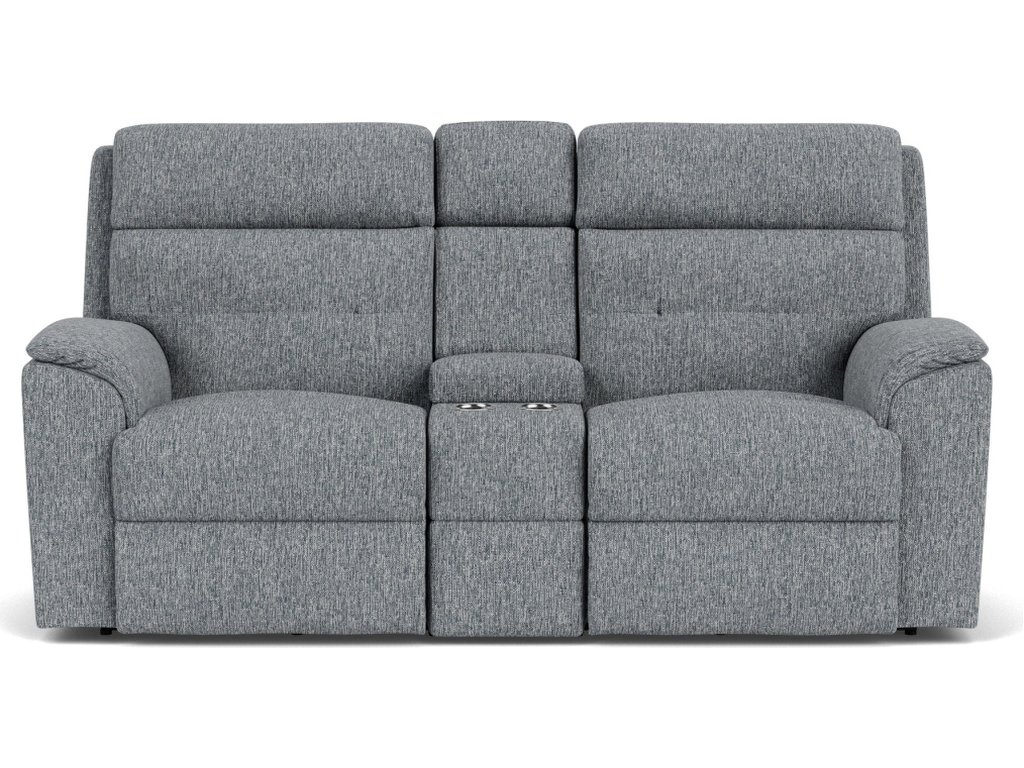 Mason Fabric Reclining Loveseat with Console - image 5
