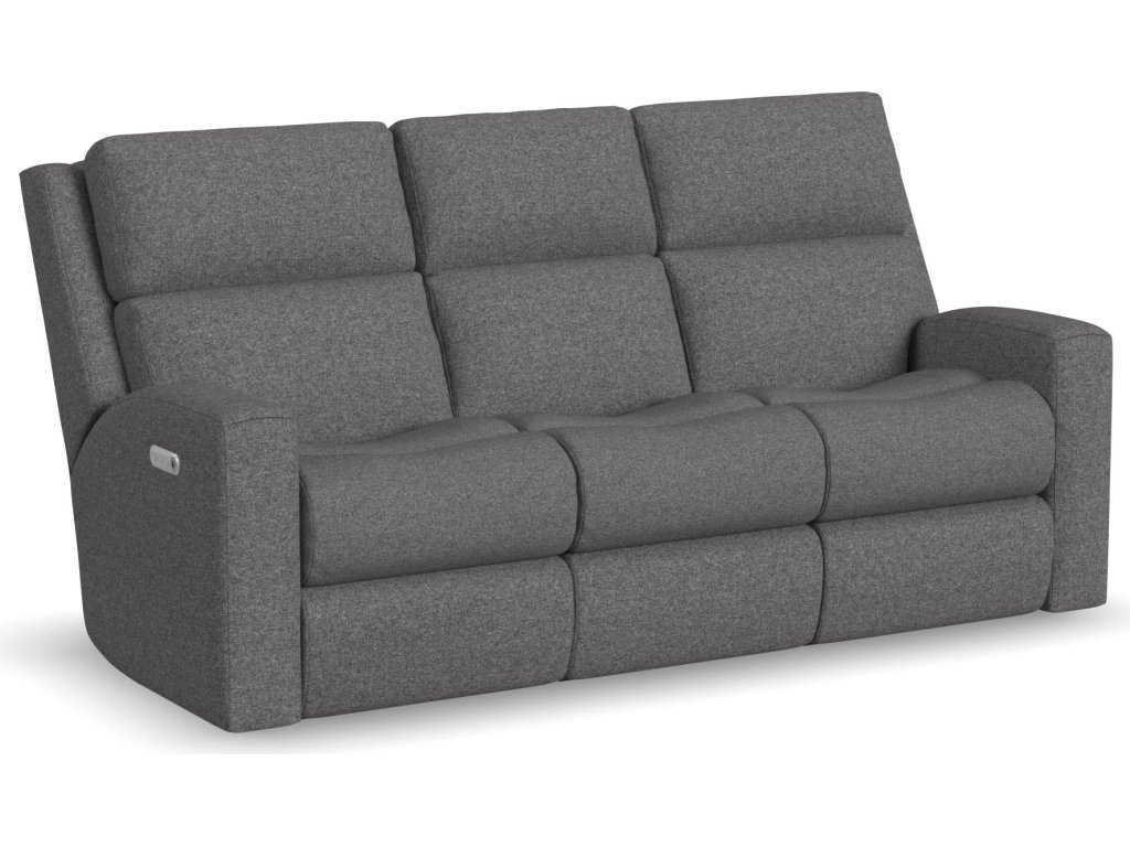 Score Fabric Power Reclining Sofa with Power Headrests & Lumbar - main image