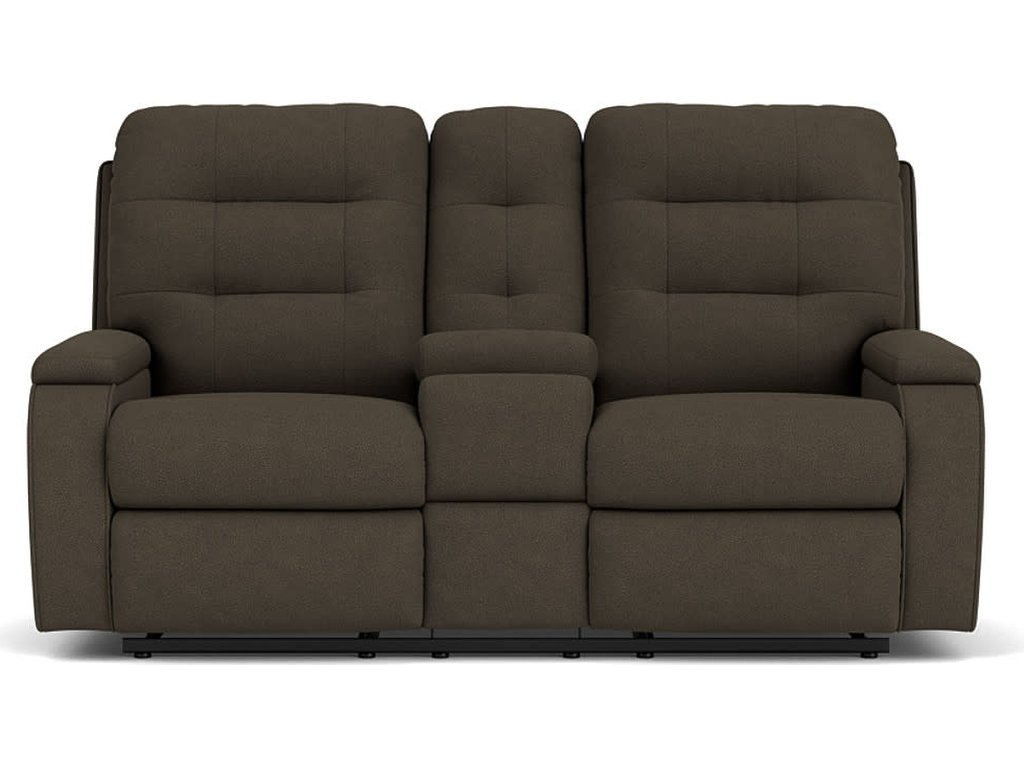 Kerrie Fabric Power Reclining Loveseat with Console - image 1
