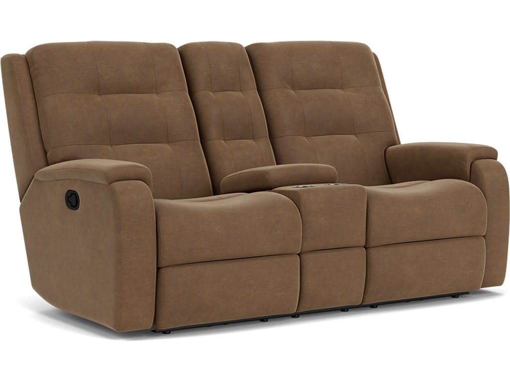 Arlo Fabric Reclining Loveseat with Console - image 3