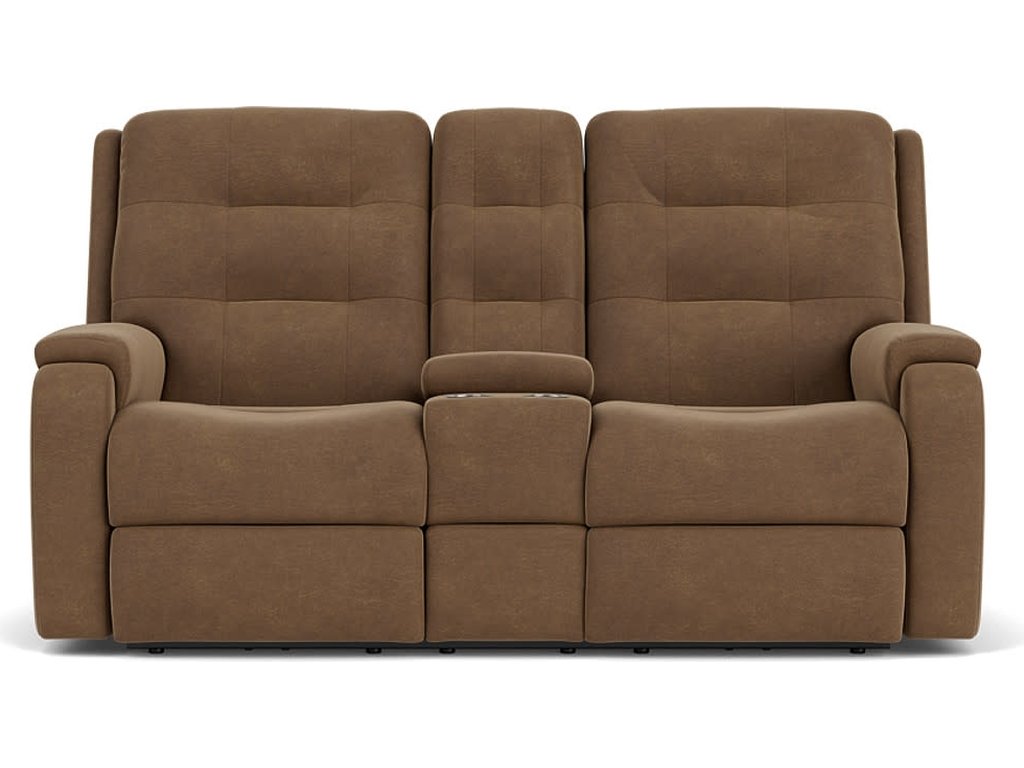 Arlo Fabric Reclining Loveseat with Console - image 4