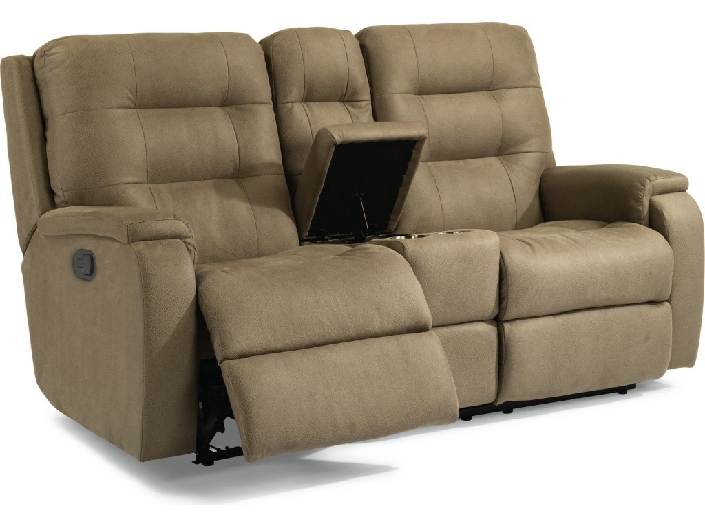 Arlo Fabric Reclining Loveseat with Console - image 5