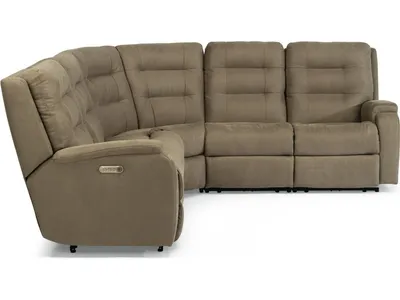 Arlo Fabric Power Reclining Sectional with Power Headrests & Lumbar