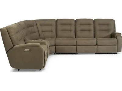 Arlo Fabric Power Reclining Sectional with Power Headrests & Lumbar - Alternative View