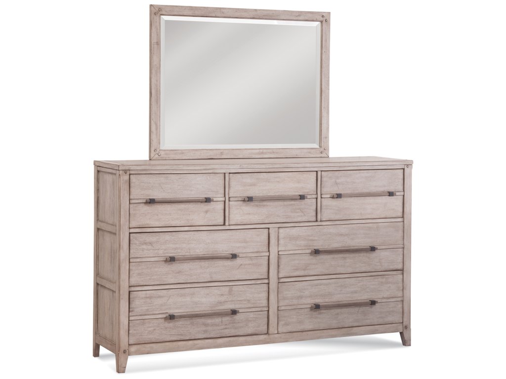 2810 Aurora 4 Pc Bedroom Set- Queen Sleigh Bed W/ Storage Fb, Dresser, Mirror, 1 Drawer Nightstand - image 2