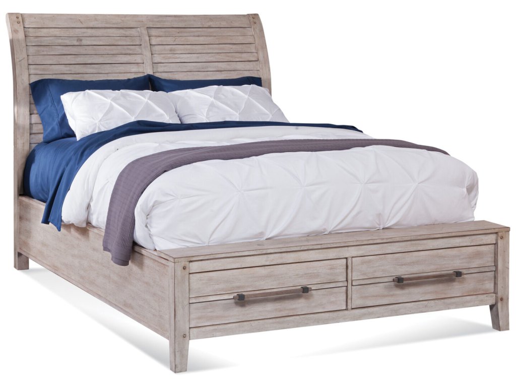 2810 Aurora 4 Pc Bedroom Set- Queen Sleigh Bed W/ Storage Fb, Dresser, Mirror, 1 Drawer Nightstand - image 1