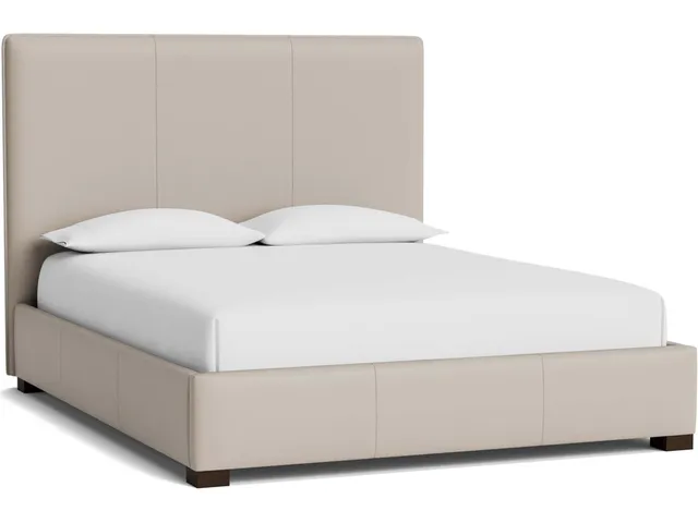 Madison Leather Upholstered Platform Bed