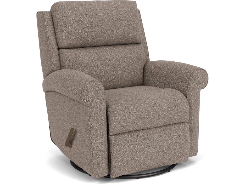 Belle Fabric Swivel Gliding Recliner - main image