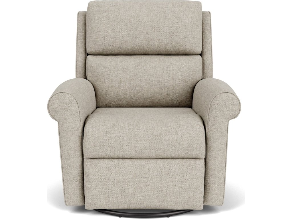 Belle Fabric Swivel Gliding Recliner - image 1
