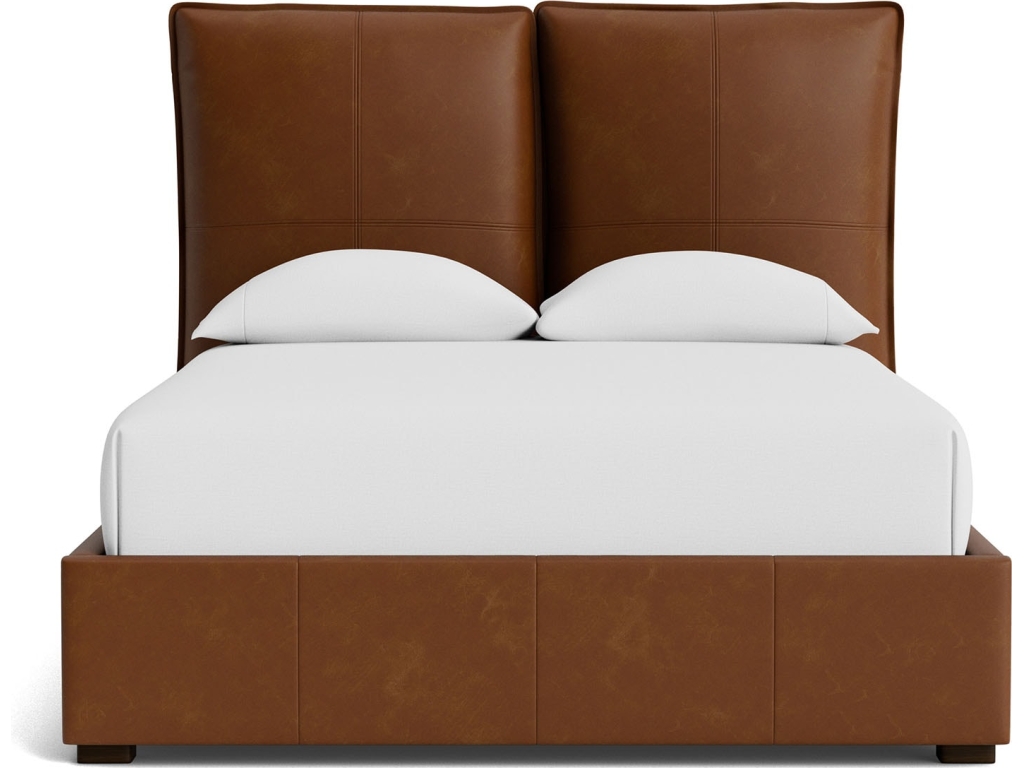 Greer Leather Upholstered Platform Bed - image 1